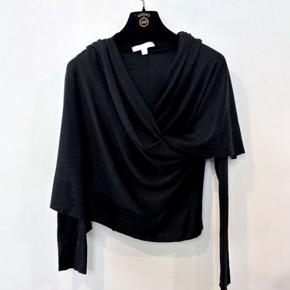 JOSEF Knit Ribbed Draped Open Front Cardigan Long Sleeve sz S - Picture 7 of 9